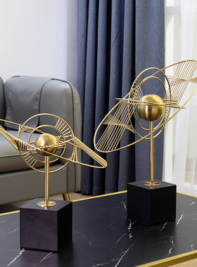 厂促创意欧式美式大号抽象几何金色金属铁艺恒星地球仪工艺装饰品