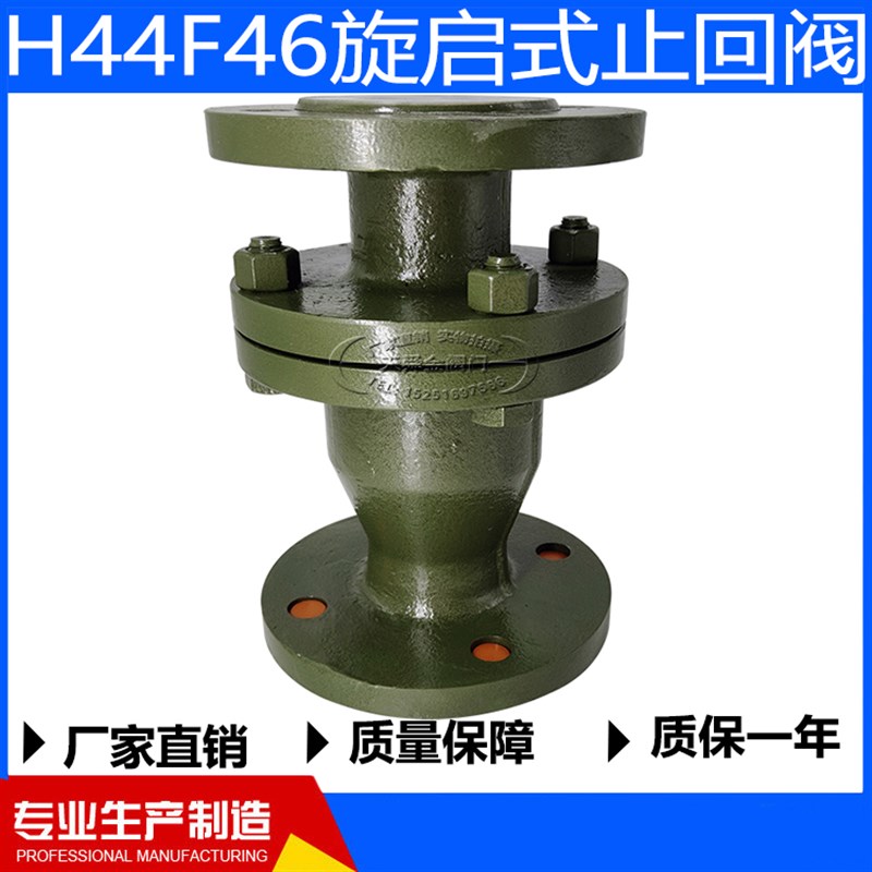 好货铸钢衬四氟旋启式止回阀H44F46-16C单向阀防回流耐腐蚀逆止阀