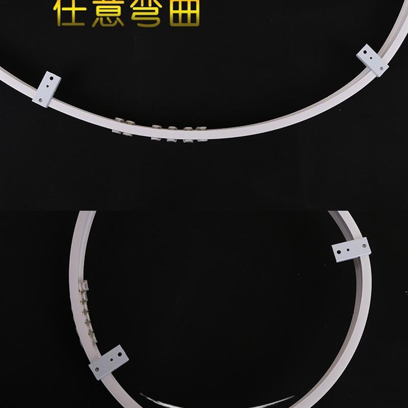 试衣间门帘轨道不规则弧形门框服装店U型L型弯软杆顶侧装弯曲滑道