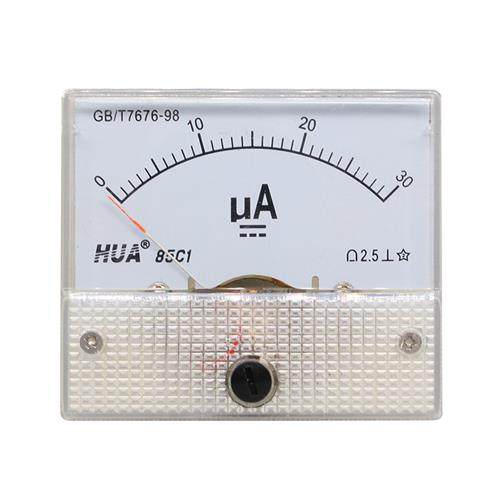 华伟指针式电压电流表 微安表85C1  30uA 50uA 100uA 200uA 500uA