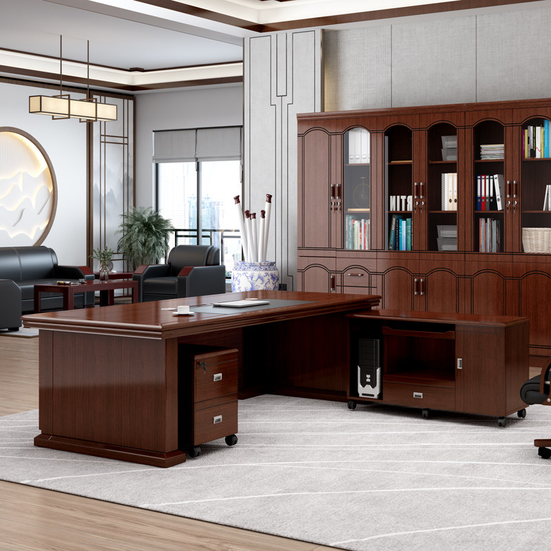 好货老板桌椅组合简约现代总裁桌办公家具新中式大班台大气主管桌