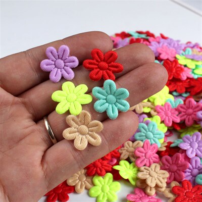 极速100pcs Artificial Flowers Felt cloth five-petal flower e
