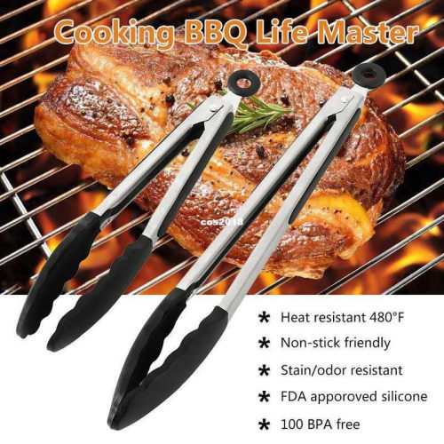 极速2PCS/set NEW Silicone Kitchen Cooking Salad Serving BBQ