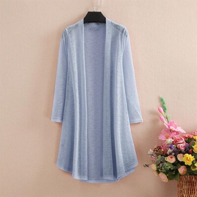 极速2020 Summer Autumn Long Cardigan Women Plus Size 5XL Sol