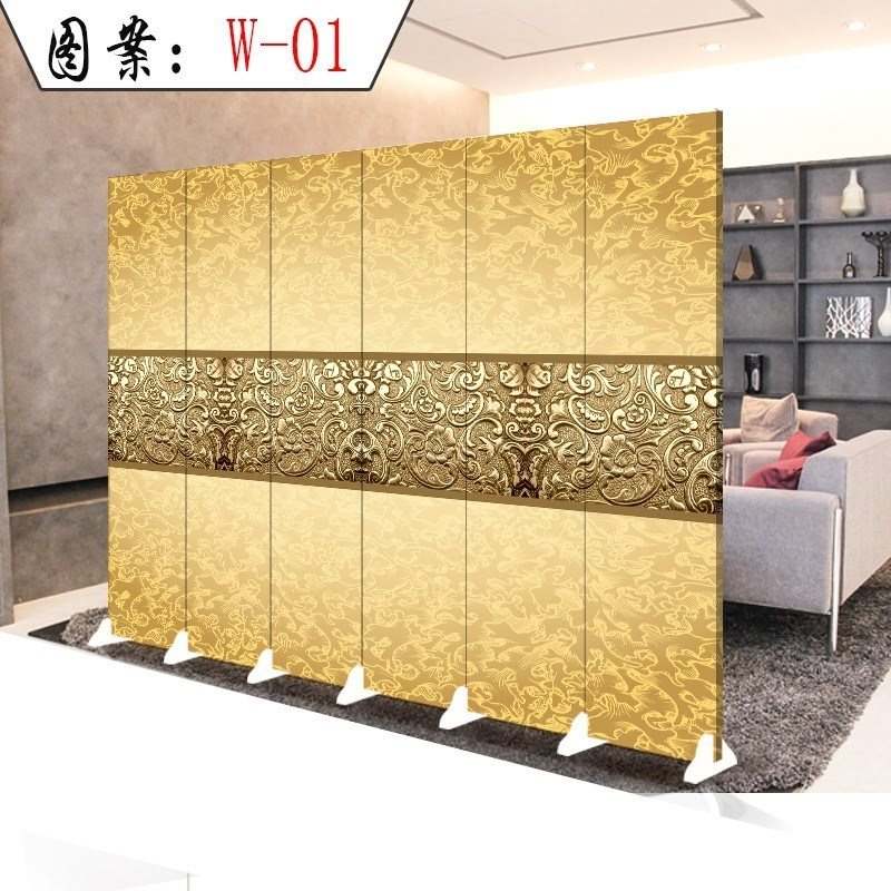 好货房间隔断墙屏风酒店可折叠移动办公室玄关客厅挡板欧式布艺折