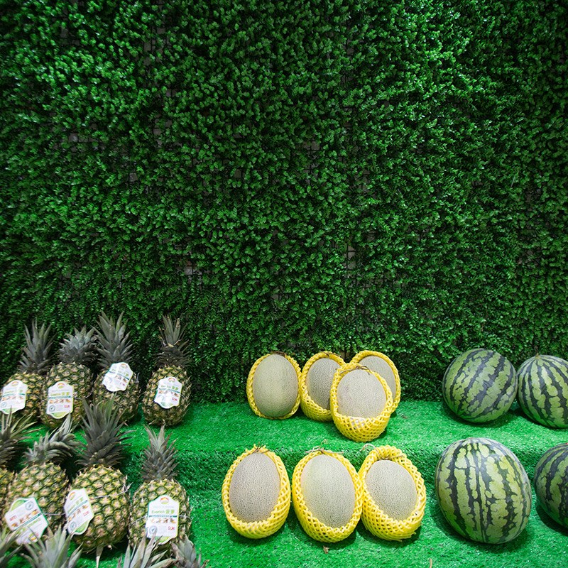 极速绿色水果蔬菜店防滑草垫子植物背景墙冷柜生鲜装修饰仿真柔软