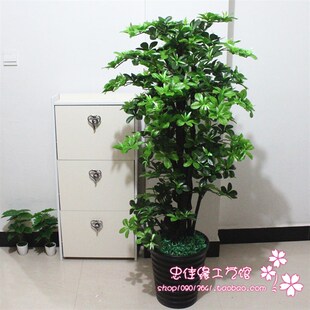 极速仿真植物大型假树发财树客厅摆设酒店装潢特价假花2米木兰树