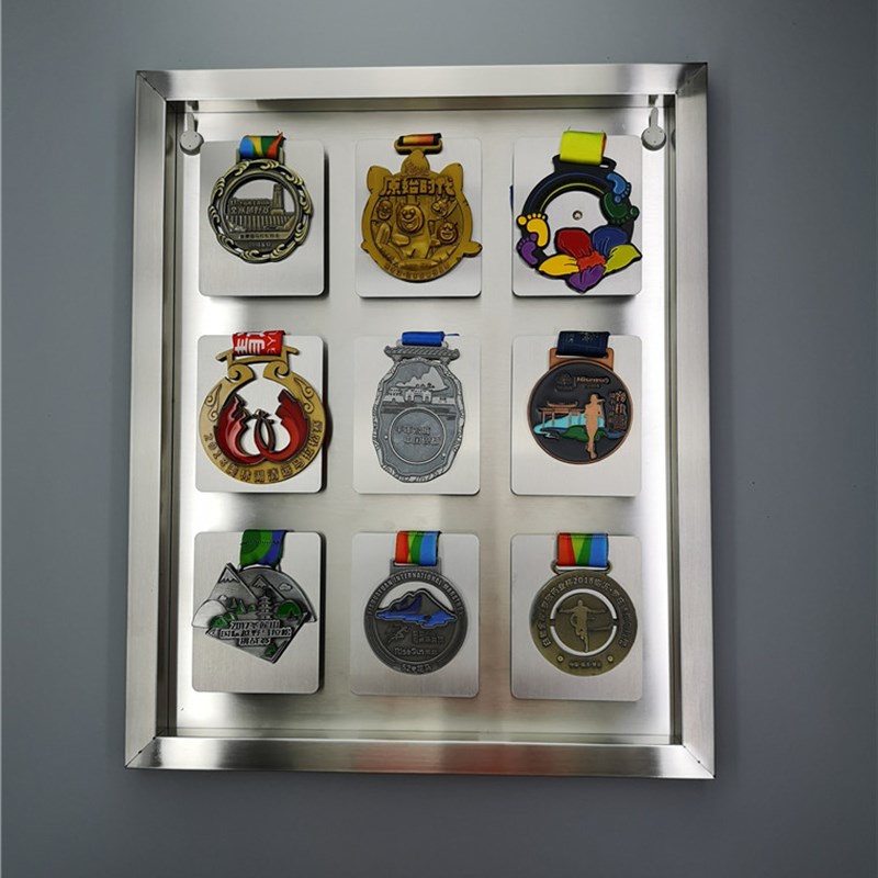 新款相框(画框)款奖牌展示架304不锈钢运动奖牌收纳框