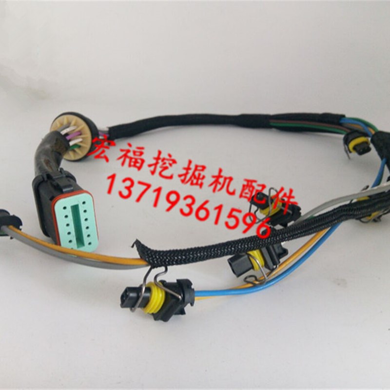 好货卡特挖掘配件E324D喷油嘴线束插头C7发动机缸盖气门室插头