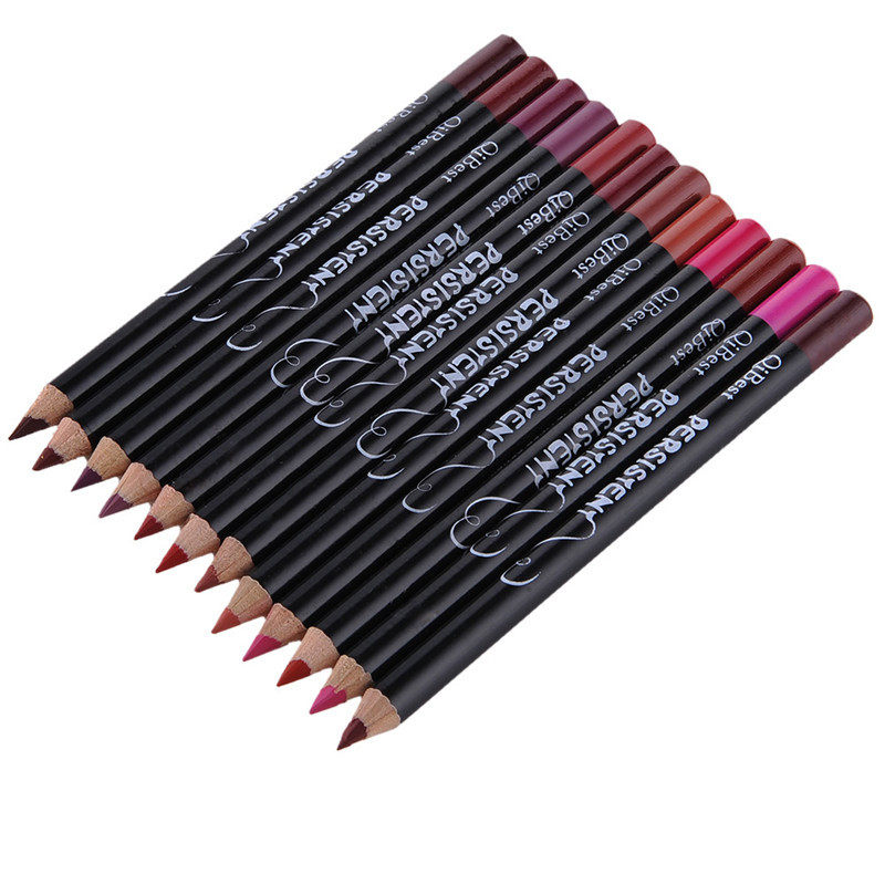 极速12pcs Professional Multi-functional Lipliner Pencil Long