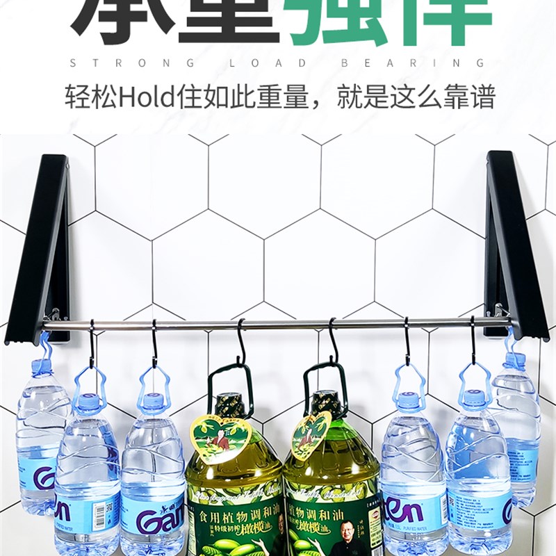 新型晾衣绳日式隐形晾衣架窗台免打孔厕所室内悬空简易可伸缩衣杆