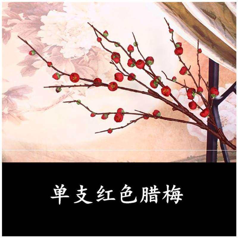 极速干花干枝梅仿真花大银柳发财果客厅装饰花腊梅花雪花梅插花花