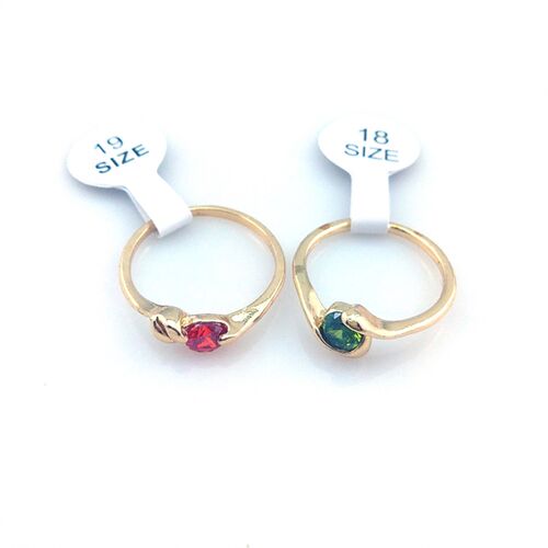 好货High Quality Gold Color Real Zircon Rings Fashion Zircon