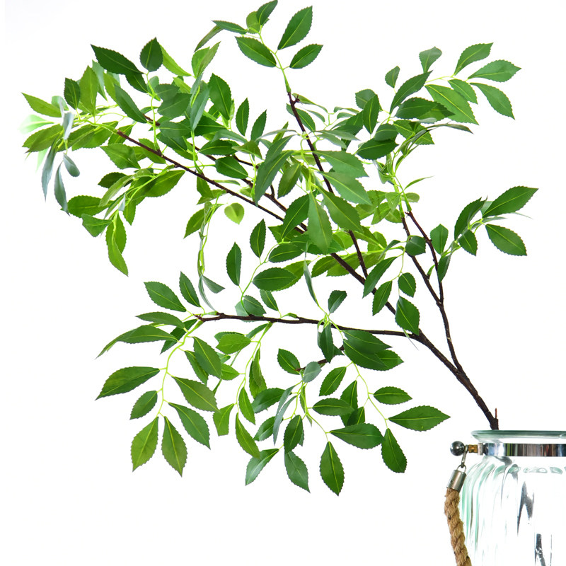 极速仿真凤凰叶假树树叶吊钟装饰塑料花干花植物树枝客厅假花拍照