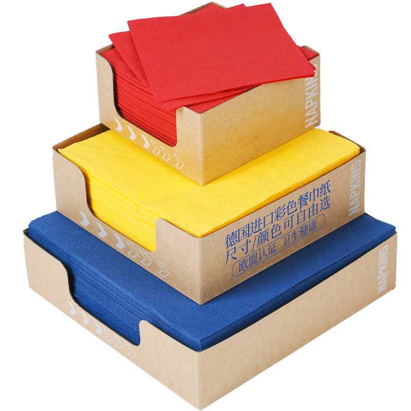 德国餐巾纸duni杜尼酒店杜霓方巾口布餐布彩色黑色西餐饭厅纸巾