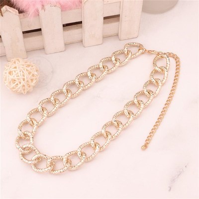 。Jewelry punk retro geometry thick chain neck chain necklac