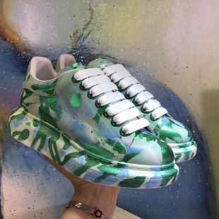 New Luxury Man Shoes Fashion Genuine Leather Woman Shoes Sne