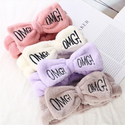 极速2022 Wash Face Hair Holder Hairbands Soft Warm Coral Fle