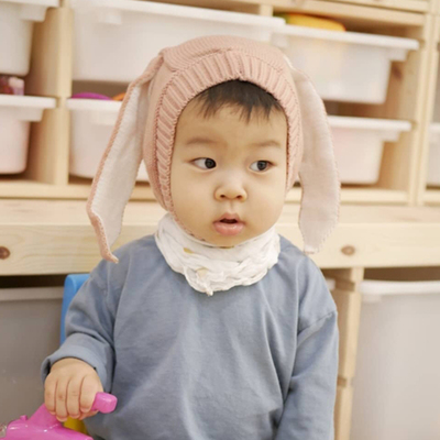 极速Winter Cute Deer Ears Baby Hat Cap Knit Soft Baby Boy Gi