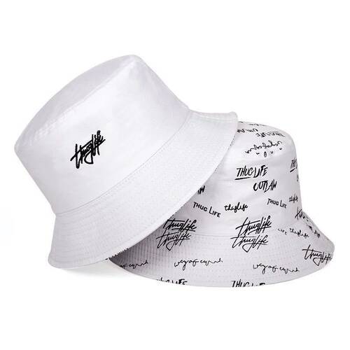 极速Letter Print Women Bucket Hat Spring Summer Outdoor Sun