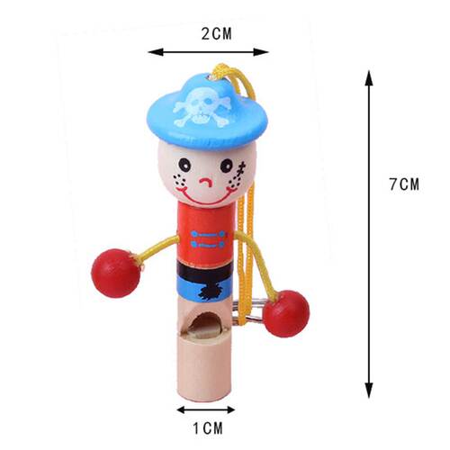 极速4PCS Wooden Whistle Pirate Bithday Party Gifts Wood Whis