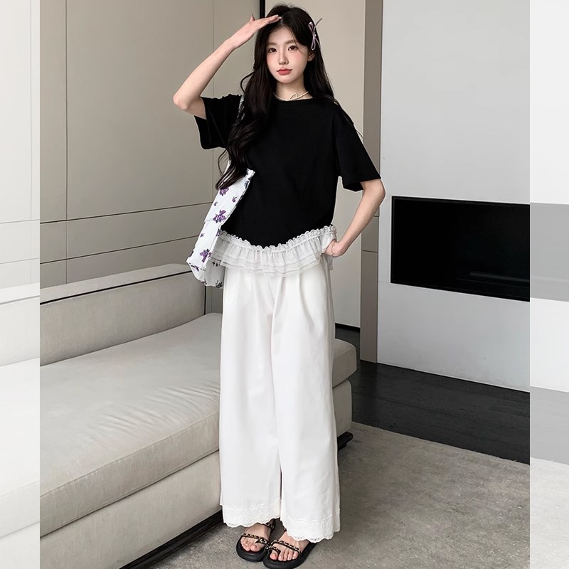 好货孕妇装夏装2025新款套装夏季宽松短袖T恤上衣女阔腿裤休闲两