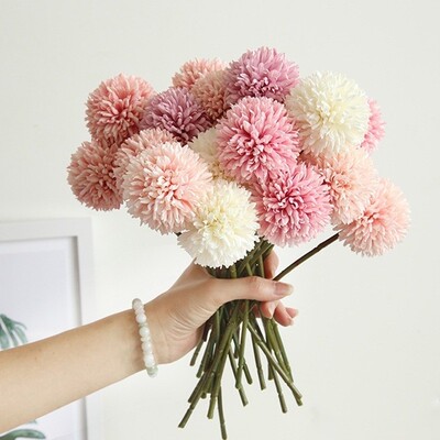 极速1/3/5PcsBunch Artificial Flower Bouquet Silk Dandelion F