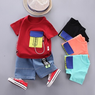 极速Clothes boy Set Baby Summer Boys Shorts Child shirt