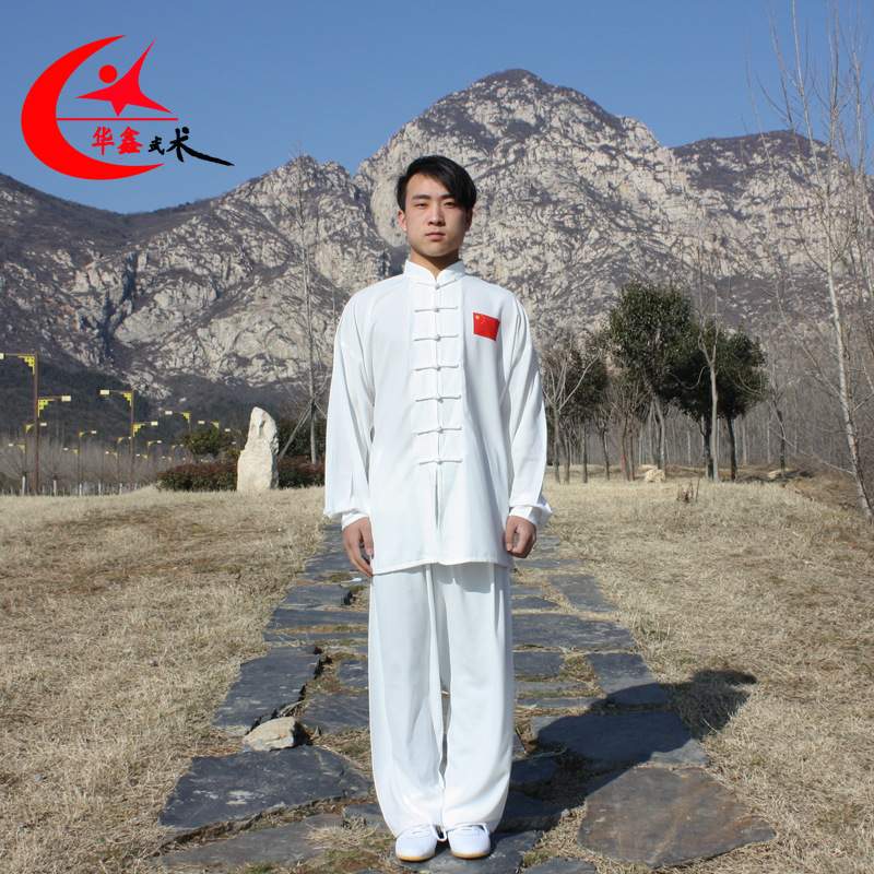 棉加丝太极服 武术服装 表演服 训练服 晨练 多色可选 武术用品