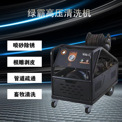 绿霸绿田22M58-15T4千瓦工业高压清洗喷砂除锈吊篮冷凝器清洁设备