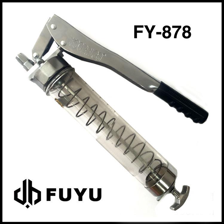 富宇透明双压杆黄油枪手动工具800cc挖机配件高压注油器FY-878