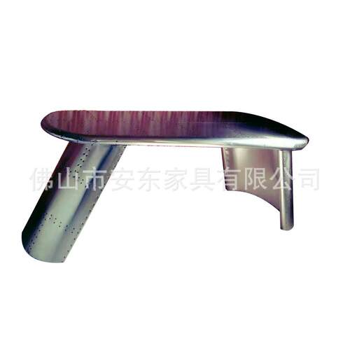 创意复古北欧个性简约客厅铝皮金属中空工业风写字台LOFT办公书桌