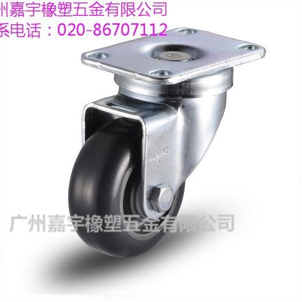 不锈钢底板脚轮A2-3356SS-944灰色高科技聚氨酯3寸脚轮可承重90kg