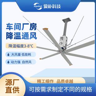 仓储车间通风吊扇大直径工业风扇扇叶8米的大风量吊扇安全可靠