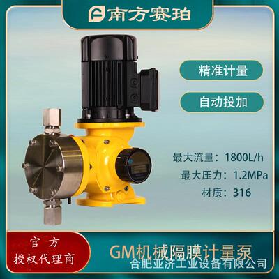 南方赛珀GM系列机械隔膜计量泵GM0050-GM0500316SS泵头及过流端