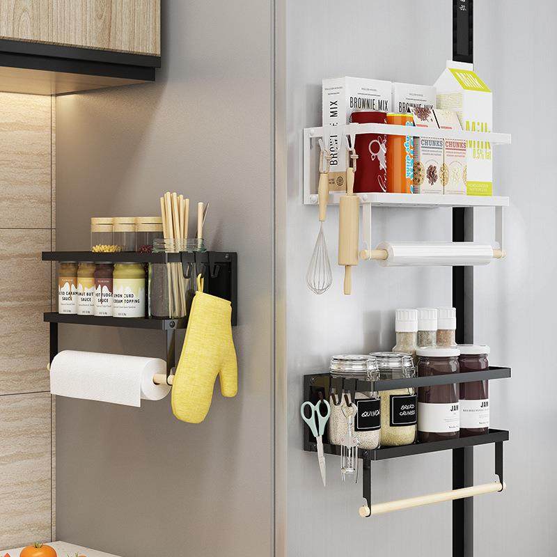磁吸冰箱置物架免打孔可拆卸厨房用品用具纸巾挂架冰箱侧面收纳架