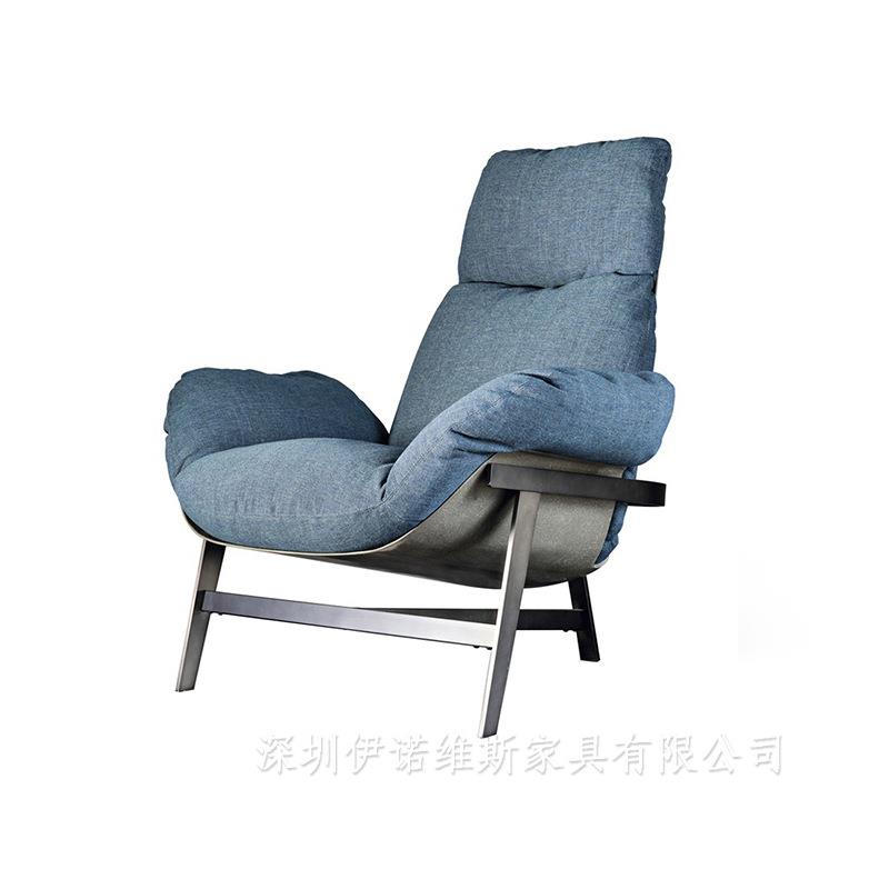 设计师休闲躺椅北欧单人沙发椅现代简约时尚玻璃钢休闲椅卧室椅子
