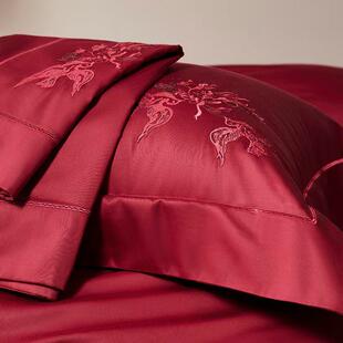 婚庆长绒棉四件套轻奢纯棉100s全棉红色结婚被套床单双人床上用