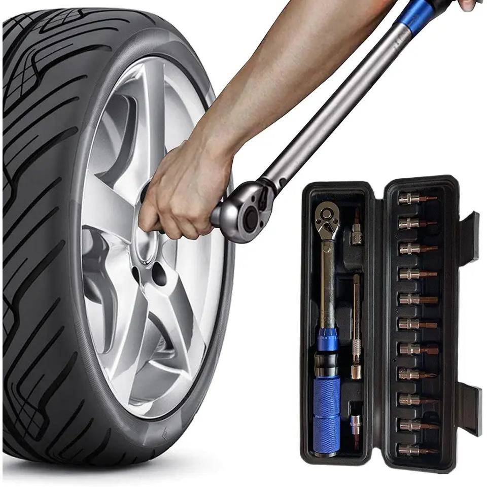 15件套1/4预置式扭力扳手2-24Nm21件套自行车扭矩扳手组套5-25Nm