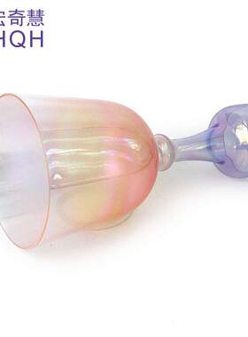 紫色橙色渐变手持水晶歌唱圣杯瑜伽愈合歌唱碗打击乐器颂钵