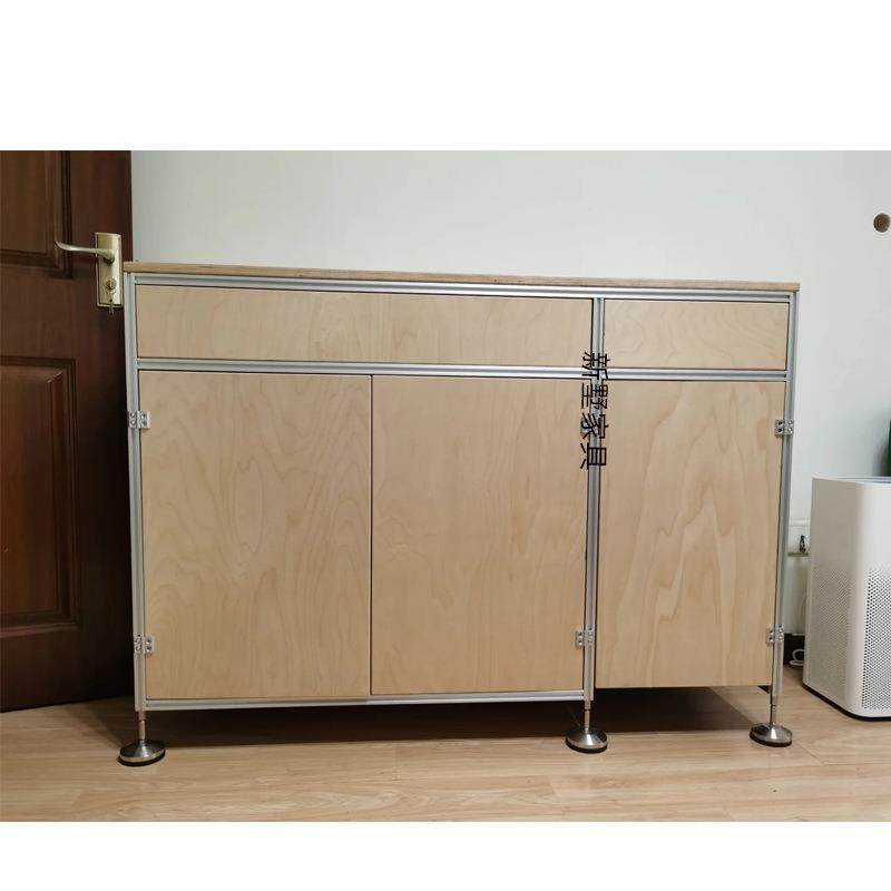 中古风海洋板餐边柜收纳柜储物柜玄关柜陈列办公室柜铝型材材料柜