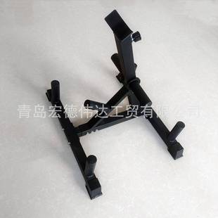 哈克深蹲支架单人站姿推举训练架家用可调节奥铃杆杠铃杆地炮支架