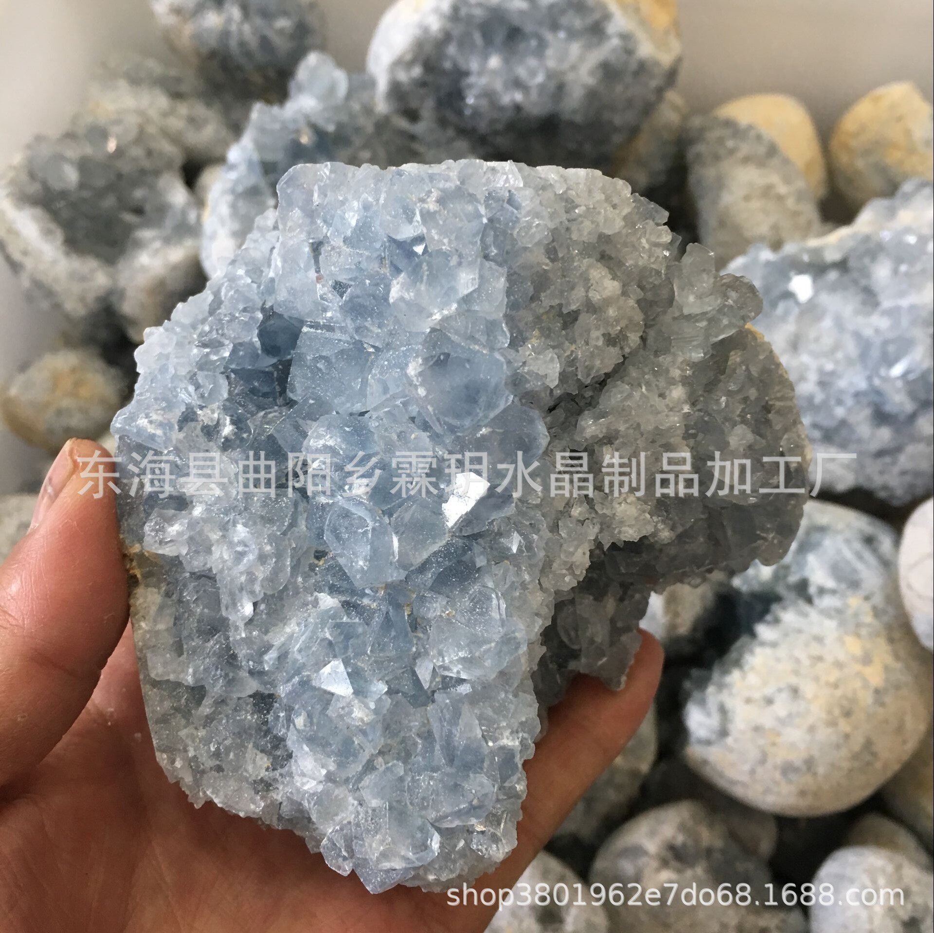 天然蓝晶石原石 天青石水晶洞摆件 蓝水晶 蓝晶洞 一手货源