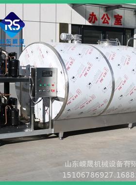 卧式牛奶制冷罐304不锈钢储奶罐密封酸奶巴士杀菌机