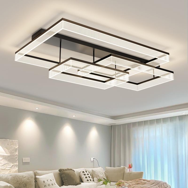 极简客厅灯2024新款广东中山灯具大厅主灯现代简约全屋吸顶灯家用