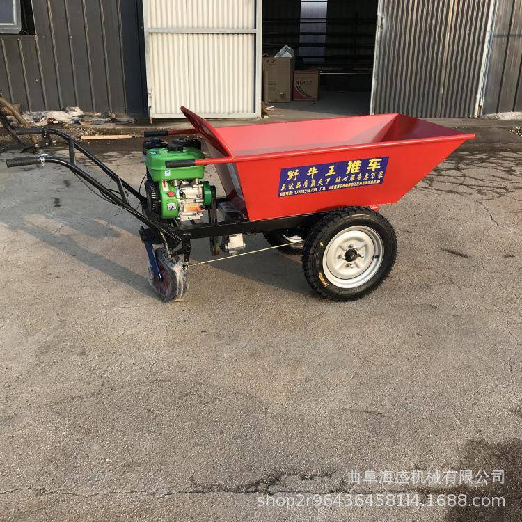 工地拉水泥173型柴油工程车果园农场翻斗车手扶汽油小推车