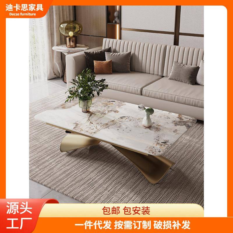 岩板多功能升降茶几餐桌小户型折叠可移动客厅茶几一体式家用组合