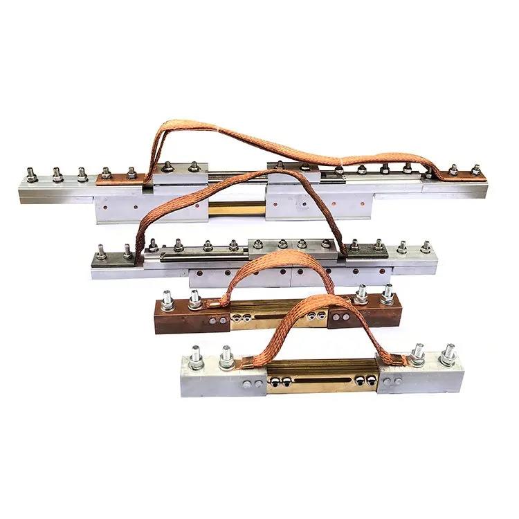 钢体滑触线膨胀段单极安全H型滑线温度补偿器装置角钢轻轨伸缩节