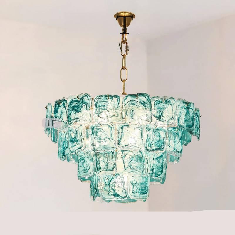 法式中古风玻璃吊灯穆拉诺客厅吊灯餐厅吊灯轻奢复古手工玻璃吊灯