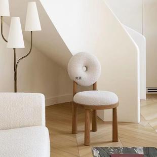 网红化妆椅女生卧室衣帽间化妆凳家用甜甜圈梳妆台椅子顾客美甲椅